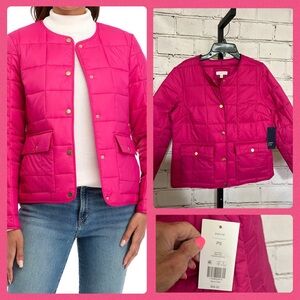 Crown and Ivy Fuchsia Quilted Style Jacket